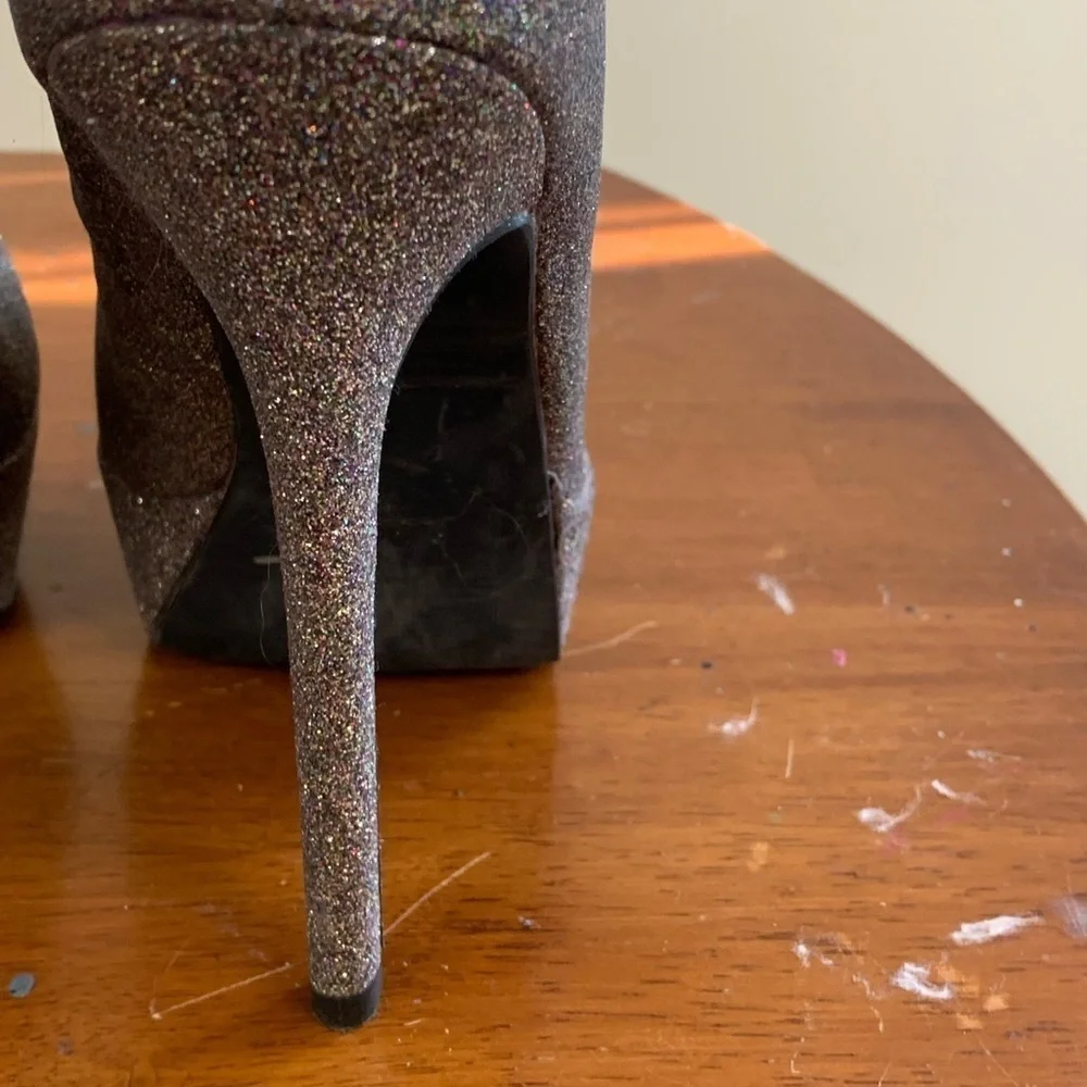 Steve Madden natali platform stiletto pumps size 7 5 in heel see pic-sm scuff